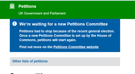 Petitions is closed for MP's holidays.png