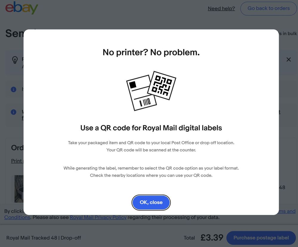 Ebay emboldened "no problem"