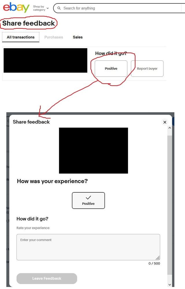 LEAVE BUYER FEEDBACK LOCATION 2