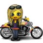 biker babe.gif