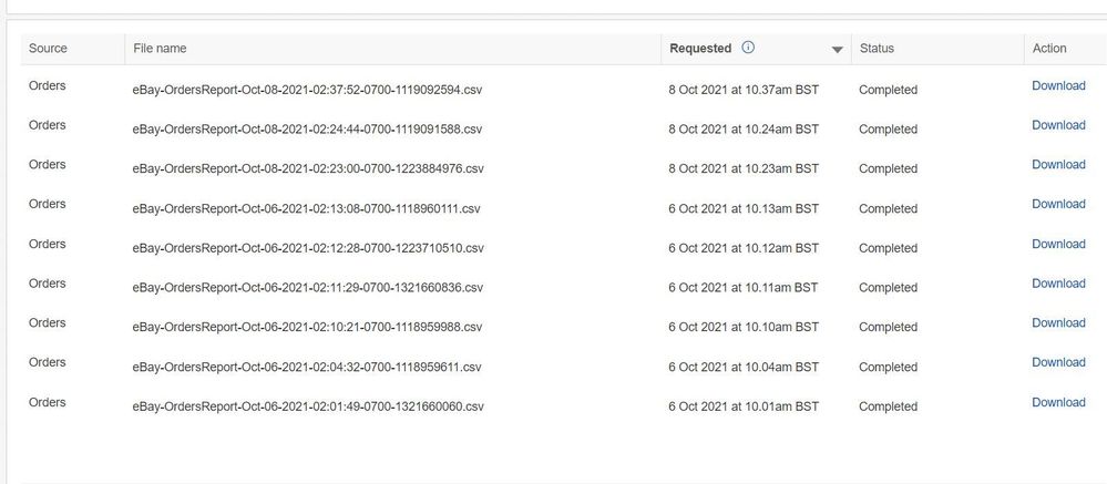 Solved: Reports - empty or incomplete files - UK eBay Community